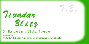 tivadar blitz business card